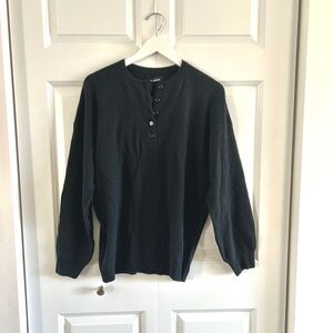 Black Button-Up Sweater